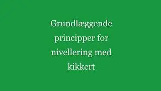Nivellering   Udstyr og m&aring;lebog