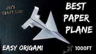 How To Make Paper Airplane Easy that Fly Far | How To Make The WORLD RECORD PAPER AIRPLANE | 