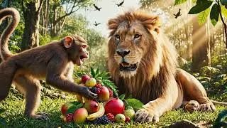 The Lion and The Monkey 🦁🐒 | A True Friendship Story | sher aur bandar 