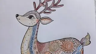Deer painting with patterns !!!