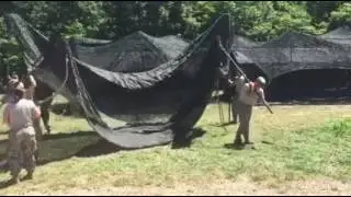 220th Engineer Company builds hasty cover.