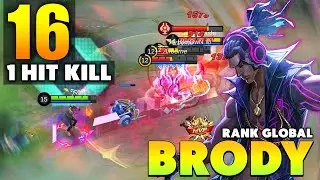 ONE-SHOT BUILD !! BRODY BEST BUILD AND GAMEPLAY 2021 ~ BRODY MOBILE LEGENDS