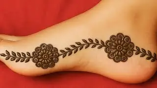 Karwachauth Special Feet Mehndi Design| Very Easy & Beautiful Leg Mehndi Design| karwachauth mehndi