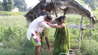 चिरकुटवा खेत में लौका बैगन सब्जी चोरावते पकड़ा गोईल||खेत वाली पटक पटक के कईलस धुलाई रियल में