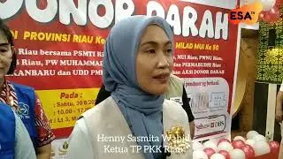 Tim Penggerak PKK Provinsi Riau bersama PSMTI Riau Gelar Baksos Donor Darah