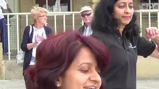 TCSers Flash mob at Piece Hall, Halifax UK