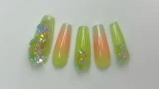 Sparkling Oasis Nails | Relaxing Nail Art