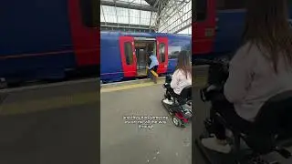 Train travel with a mobility scooter in London! #Shorts #accessibletravel #wheelchairtravel