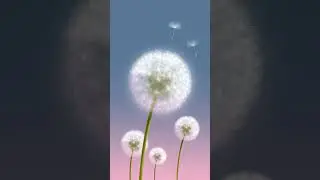 Draw Dandelion and Flying Seeds with iPad Procreate #shorts
