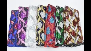 latest full Sequins lace fabric