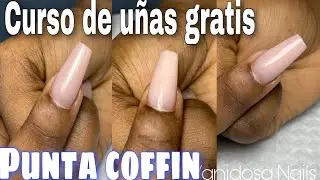 Clase#6 uña escultural punta coffin/como hacer uñas esculturales punta  coffin