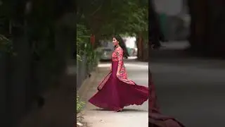 Beautiful Party Wear Maroon Gown / Dress Collections👗#maroon color#youtubeshorts