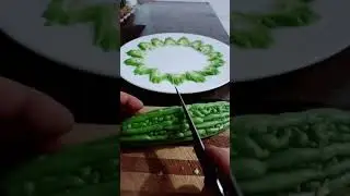 Amazing Bitter Melon Ninja carving💪 #Shorts