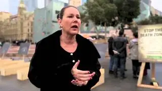Julia Morris speaks out to Stop Death Zones Backpack Bed Swags for Homeless