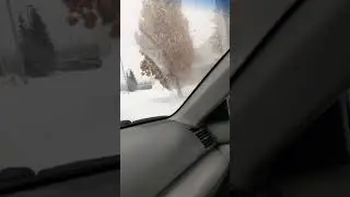 15 cms of snow .. driving in canada
