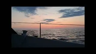 Meeting the dawn in the Gulf of Riga. July 2025