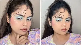 Get ready with me for most viral trend || face makeup ||face art ||  makeup || creative makeup 