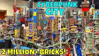Невероятный город LEGO Cyberpunk City «Новая Хашима» с более чем 2 миллионами деталей LEGO | Bric...