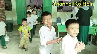 ဓနုဖြူမြို့ BBM ကျောင်းမှာ သမီးလေး ရွှေရည်၀န်းယံ မိသားစု အာဟာရ ကျွေးနေသည့် မြင်ကွင်း