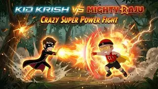 Mighty Raju vs Kid Krrish - Super Power Clash | New Hindi Cartoon || Cartoon For Kids
