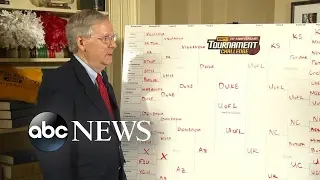 Senate Majority Leader Mitch McConnell Makes NCAA Basketball Bracket Picks