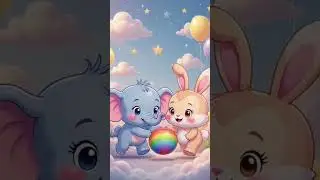 Cute Kids Loop Video 🐘🐰 | Fun Baby Animation #shorts #kidsvideo #babyvideo