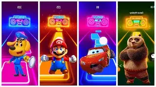 SUPER MARIO 🆚 PAW PATROL 🆚 MCQUEEN Light 🆚 Kun Fu Panda  #tilesgop