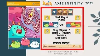 Bird Aqua Plant Season 19 | 2000 MMR+ Arena Gameplay | Axie Infinity