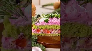 Несладкий шпинатный бисквит! #бисквит #закуски #закускинановыйгод #закусочныйторт #еда