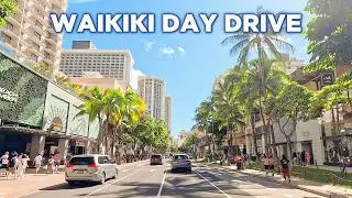 🚗 Waikiki Day Drive | Ala Moana Park Loop & City Streets | Oahu 4K