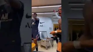 Messi, Neymar Jr, Mbappe Celebrating in The dressing room