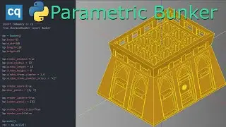 Parametric Gothic Bunker written in CadQuery