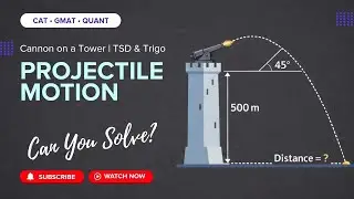 Advanced QA Problem 🚀 Cannon on Tower |Time&sup2; Logic & Projectile Motion | CAT 2026 #logicxonomy_hindi