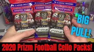 2020 Prizm Football Cello Packs! BIG Red, White & Blue Rookie Card Pull!!