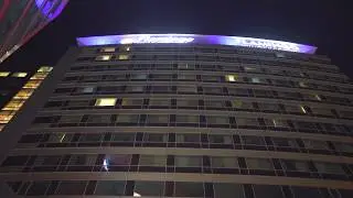 Finland, Helsinki, Flamingo Hotel, KONE elevator - going up