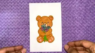 DIY Teddy Bear with Bouquet 💐|  How to make Paper Teddy Bear with Bouquet 🧸