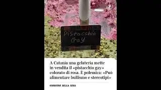 A Catania una gelateria mette in vendita il &laquo;pistacchio gay&raquo; colorato di rosa: &egrave; polemica #shorts