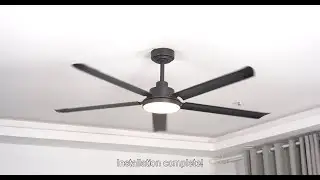 Installation video for ceiling fan with light model GLX049 60 inch