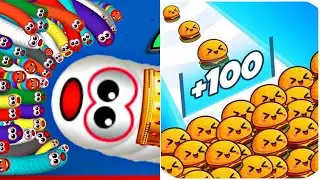 Sanke clash 💥VS Food Run 🔥Gameplay new year🎉 update iOS Android😱 walkthrough Max Level 130🤯