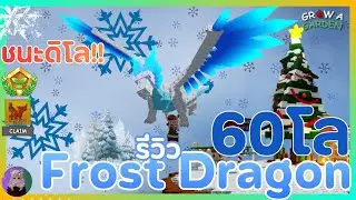 Review of Frost Dragon 60km ❄️🐉 Leveling up and winning against Dilo!!! | Grow A Garden