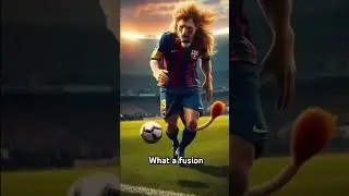 messi and lion fusion