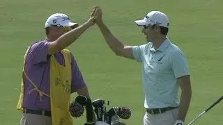 Cameron Tringale holes approach shot for eagle at Northern Trust