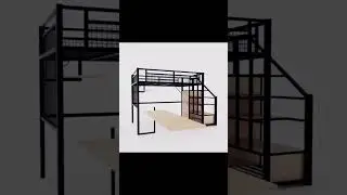 Space-Saving Iron Loft Bed with Desk | Double-Decker, Sturdy & Stylish