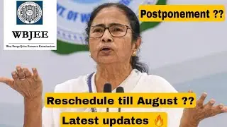 Wbjee 2021 exam date| wbjee postponed 2021??😨|wbjee 2021 exam date latest news 🔥🔥| #wbjee
