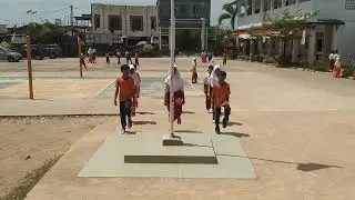 Latihan pengibaran bendera SDN 004 Batam Kota, Kota Batam