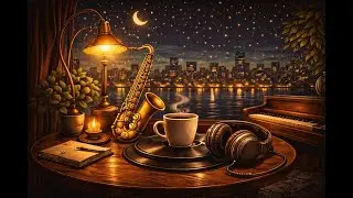 Midnight Jazzhop in a Cozy Caf&eacute;  Relaxing Music