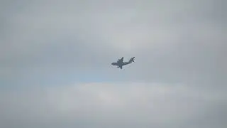 A400M ZM420 circles Bournemouth bay at distance 15/05/2025
