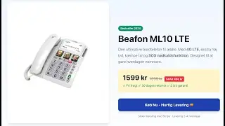 Telefon til &aelig;ldre - Senior telefon til den rette pris Beafon ML10 LTE