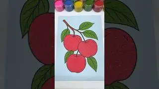 Apples on Branch 🍎🍎🍎 Sand Art Painting #shorts