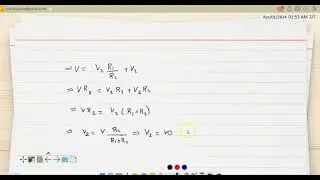 Voltage divider derivation of formulas
